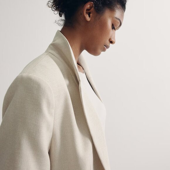 NWT H&M Gathered Sleeve Open Front Blazer SZ M - Picture 7 of 13